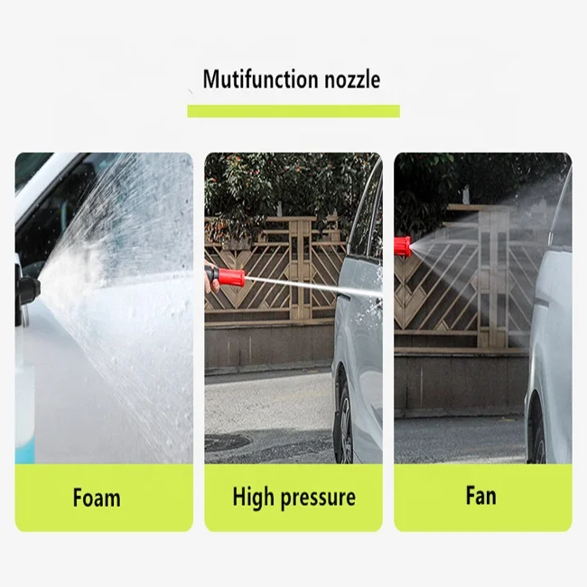 Wireless High Pressure Car Wash Washer Gun Foam Generator Water Gun Spray Cleaner Car Washing Machine