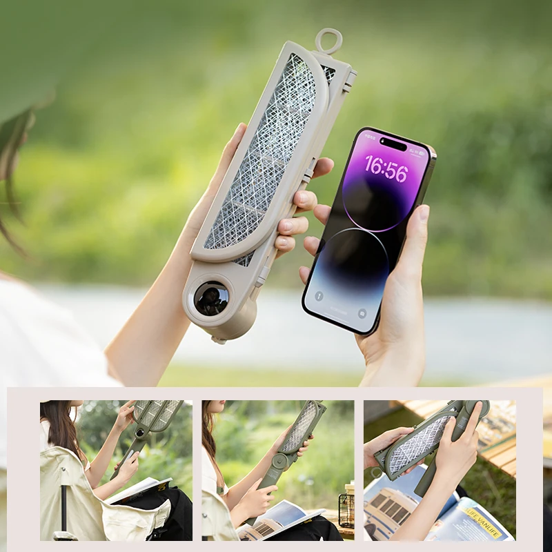 ODM/OEM Smart Home Electric Mosquito Swatter Outdoor Home Smart Folding Large Capacity Battery Smart Mosquito Electric Lamp