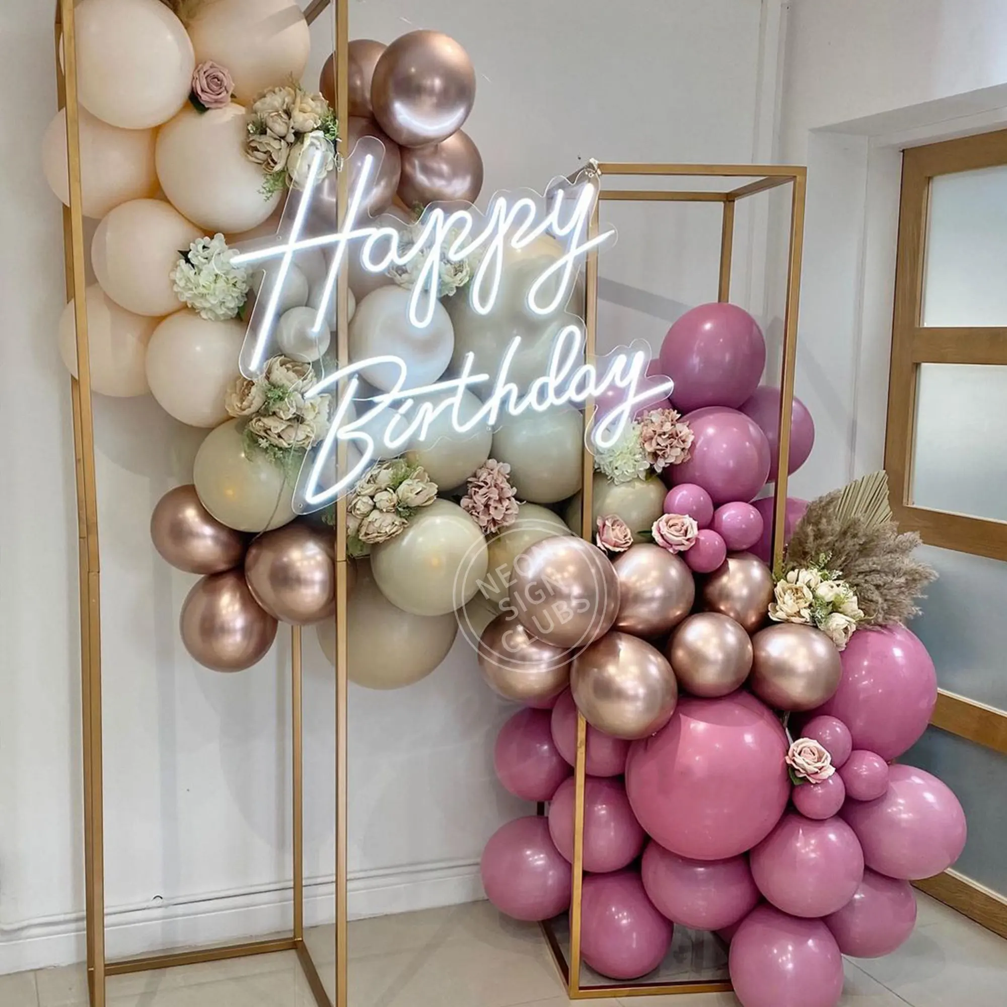 Happy Birthday Neon Sign Custom LED Neon Sign Custom Wedding Neon Light Sign for Party Wall Room Decor Best Birthday Gift