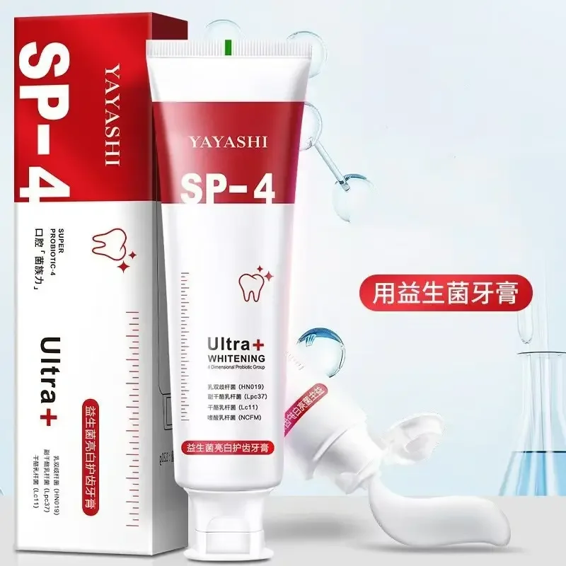 Authentic probiotics whitening stain removal toothpaste to improve bad breath yellow teeth men and women 120g wholesale