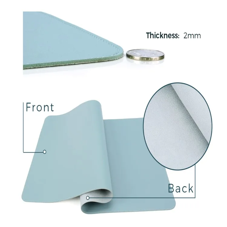 Double-side Portable Large Mouse Pad Gamer Waterproof PU Leather Suede Desk Mat Computer Mousepad Keyboard Table Cover for Gamin