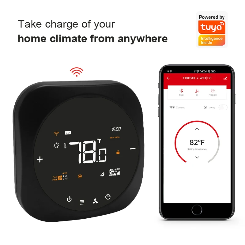 HVAC smart room thermostat WIFI  heat pump thermostat