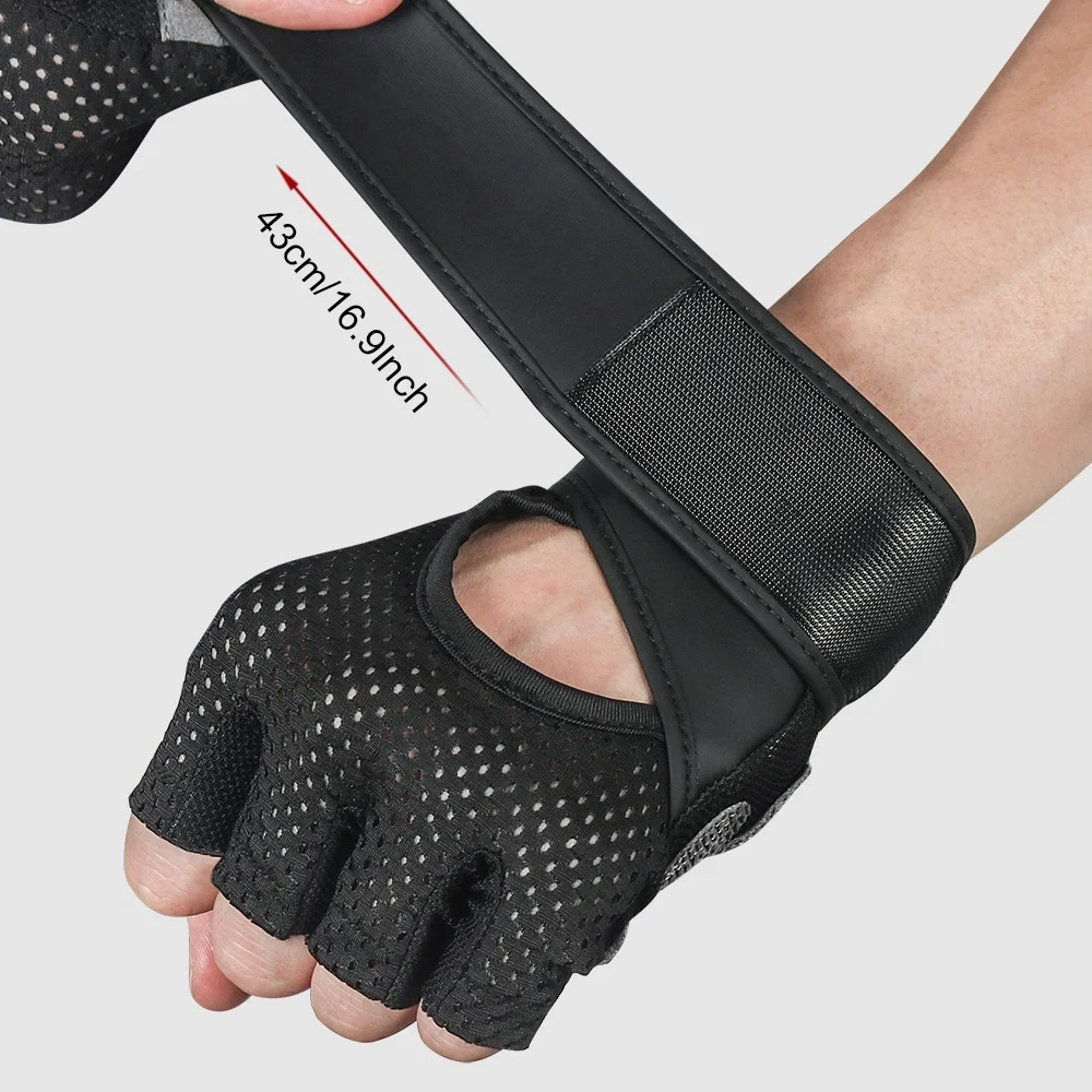 
Custom Fitness Exercise Training Glove with Wrist Support Weight Lifting Gym Half Finger Workout Gloves 