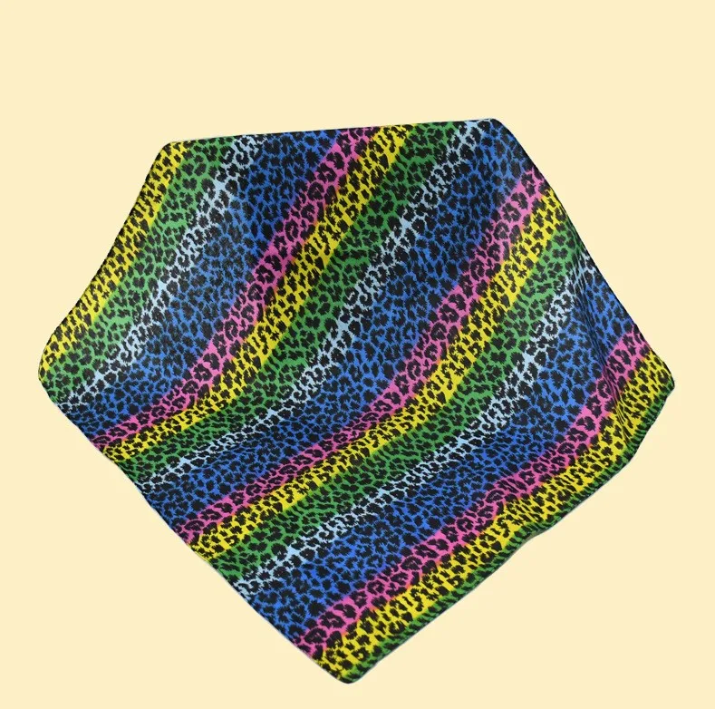 Women Square Scarf 54*54cm bandana Leopard Print Head Scarves Bandana Foulard Femme Muslim Headwrap babushka Scarf