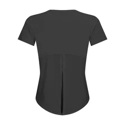 Спортивные Повседневные футболки для фитнеса для женщин короткий рукав круглый вырез кроп-топ