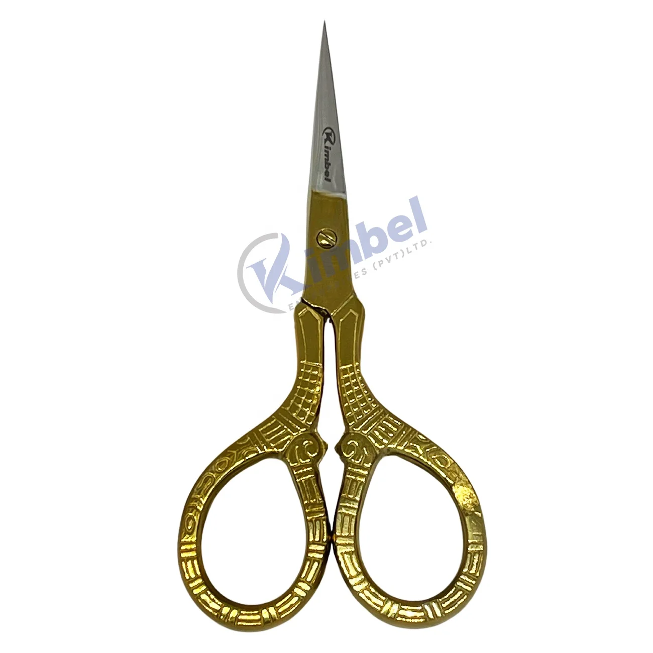 Professional Manicure Nail Care Scissor Gold Die Casting Design Handle Manicure And Embroidery Scissor
