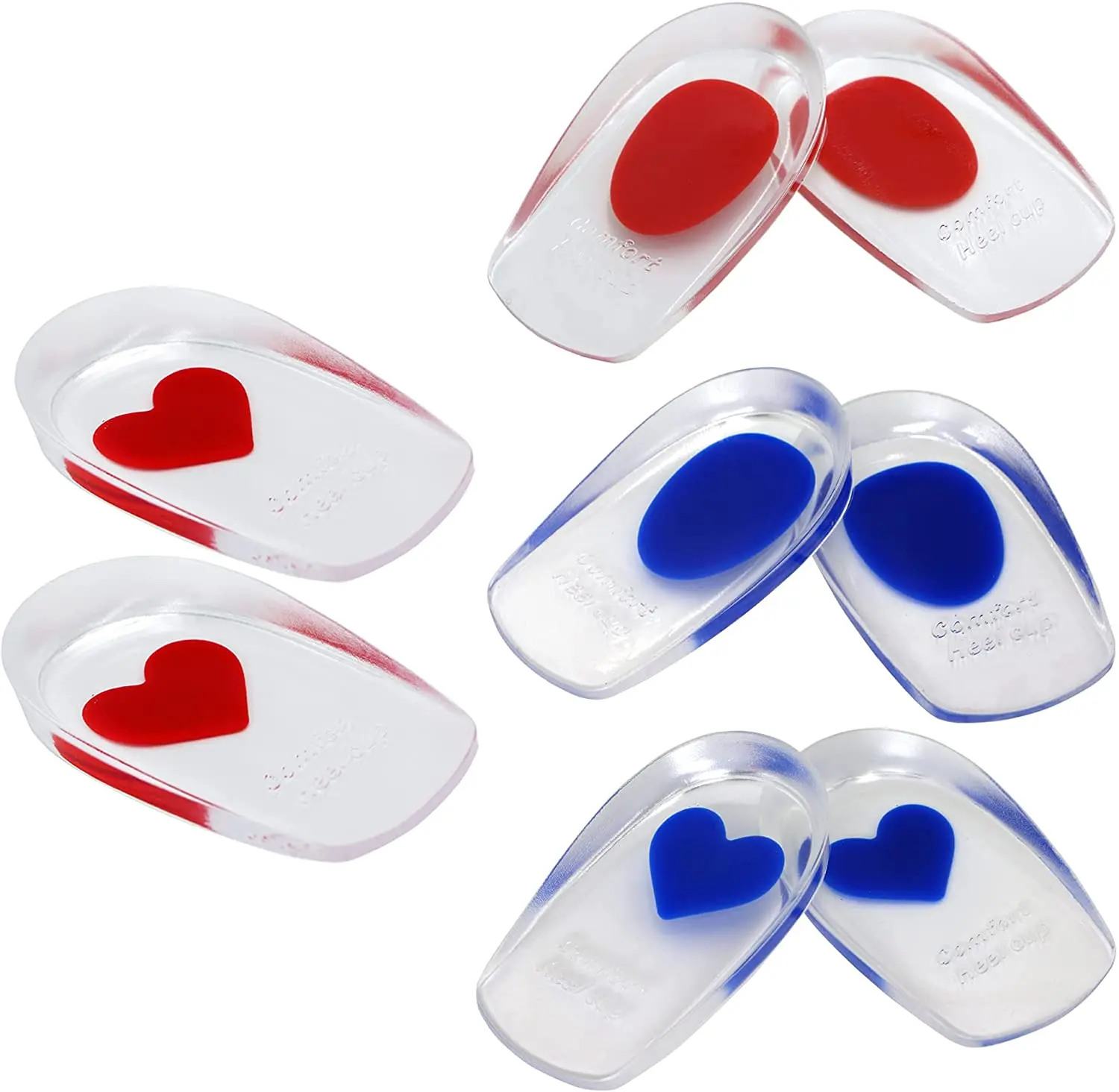 Silicone Gel Heel Cushion Insoles Support Shoe Pad Relief Foot Pain Soft Inserts Foot Pain Protectors High Heel Insert