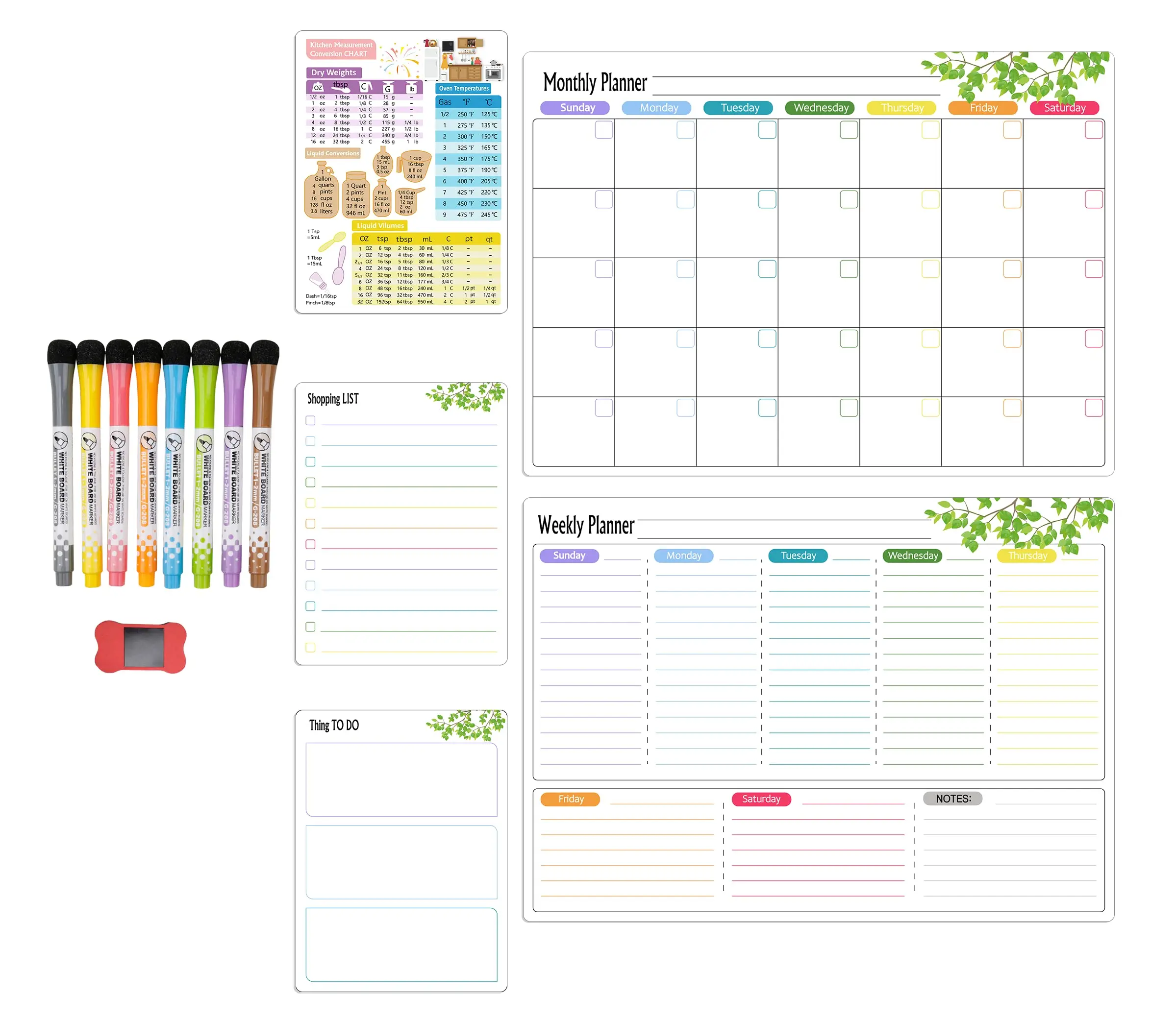 Магнитная доска для планирования кухонного холодильника