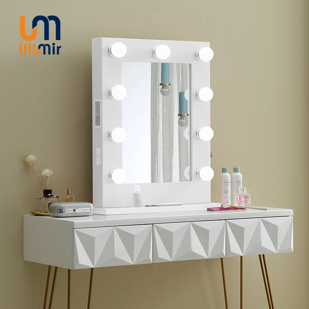 Прямая поставка с завода, настольное зеркало для макияжа ILLUMIR, голливудское зеркало с лампой, светодиодные зеркала для туалетного столика