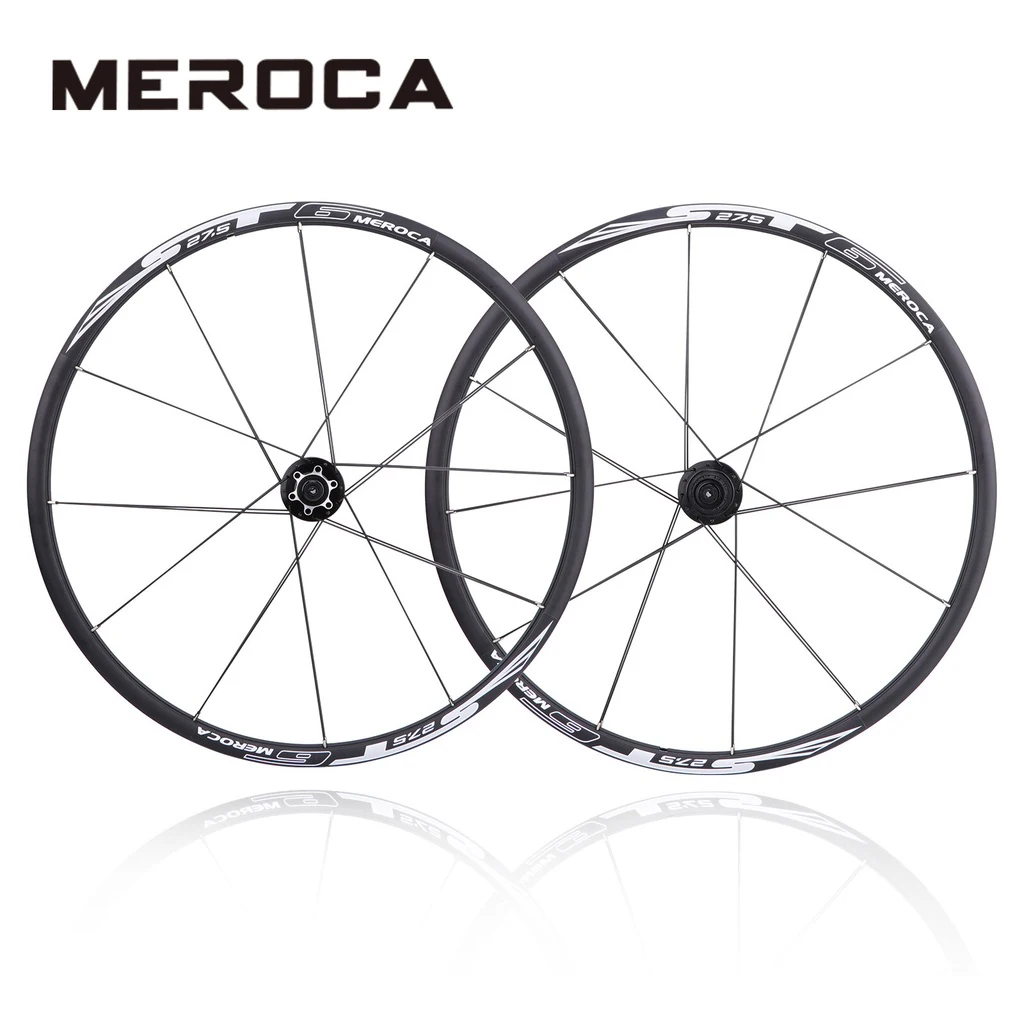 MEROCA Mountain Bike Wheel Front 2 Rear 5 Sealed Bearings 24 Holes Mtb 26 27.5 Quick Release Disc Brake Wheelset