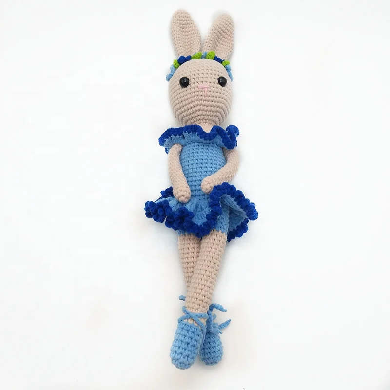 2021   Handmade crocheted doll ballet rabbit baby plush bunny