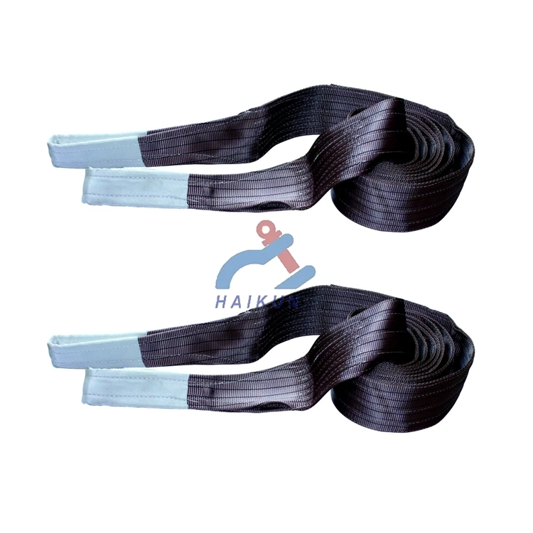 Haikun  polyester Eye to eye flat belt sling /webbing lifting sling belt WLL 6 TON