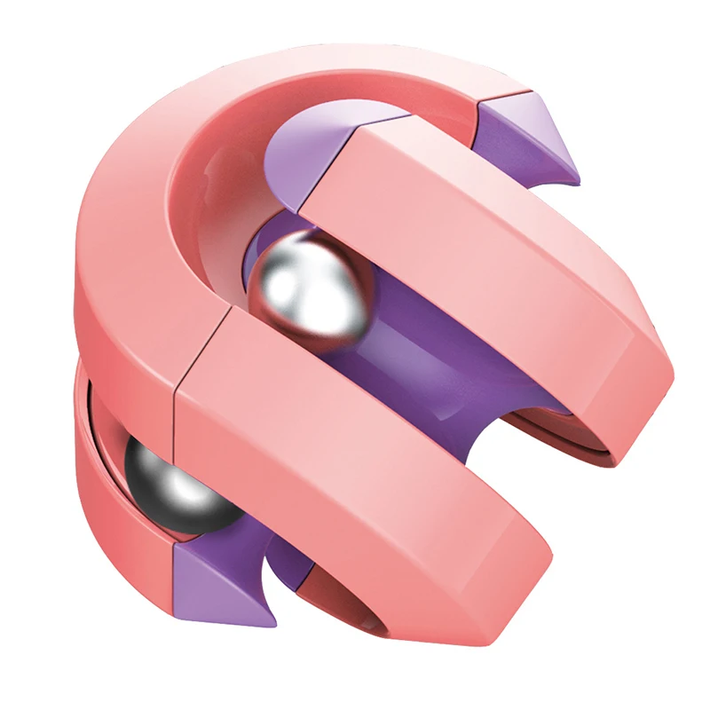 
Hot Amazon Trending Creative and Educational Multi-colors Metal Marble Rotation Track Finger Decompression Toy for Kids & Adults 