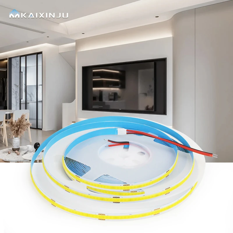 High Density Led Tape Light Tira De Luz Led DC12V/24V White Red Green Blue Dot Free Flip Chip Cob Led Strip Lights