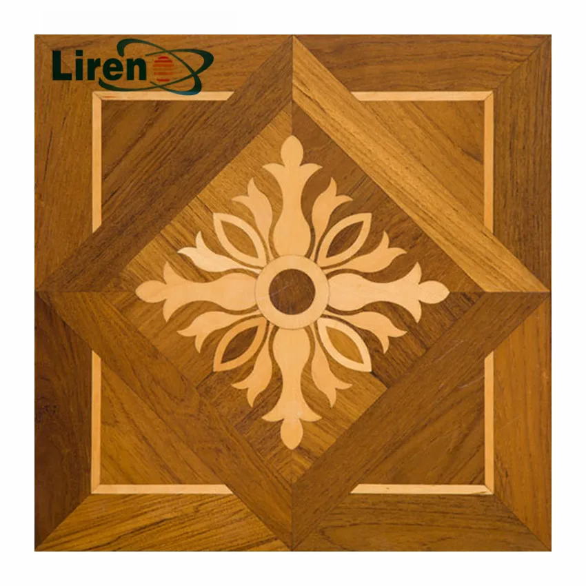 Wood Parquet Tile Wood Inlay Art Parquet Flooring