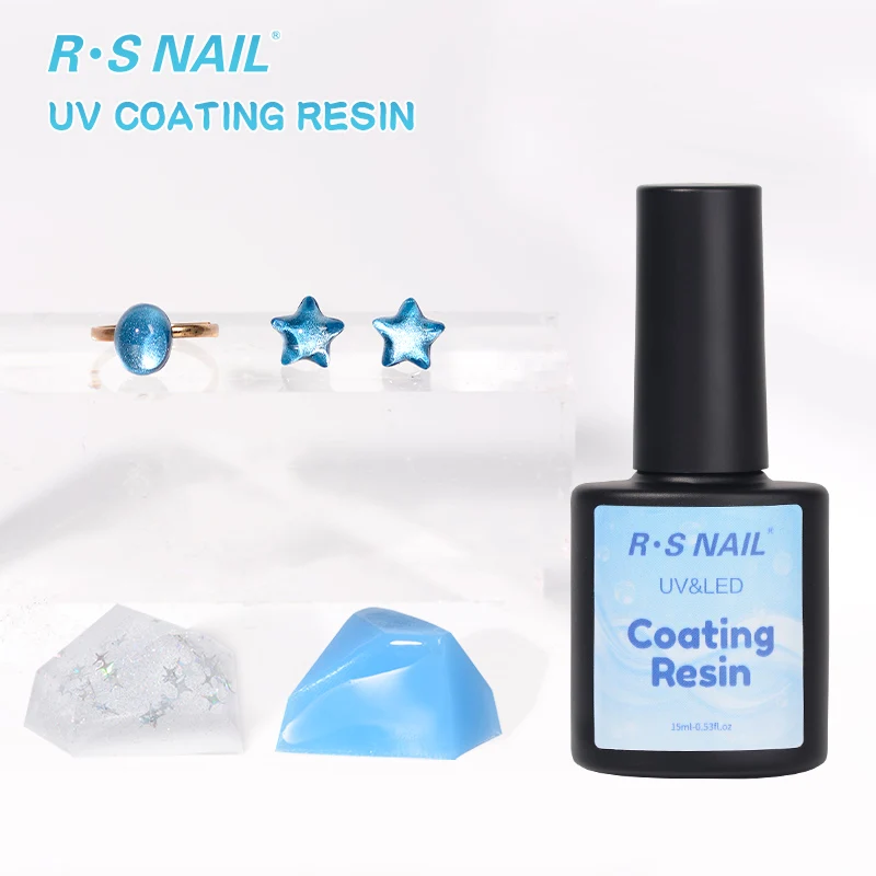 R S Nail High Quality Uv Coating Resin Crystal Transparent Hard Uv Resin Fast Curing Epoxy Resin Ultraviolet Curing Uv Glue