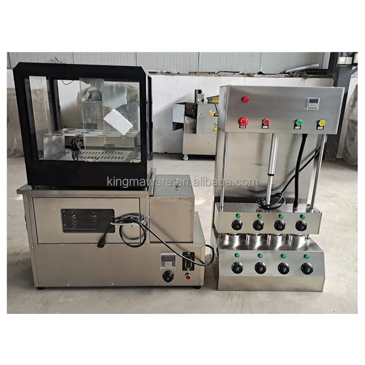 110V 220V Custom Mould Factory Supply Automatic 2/3/4 Molds Pizza Cone Maker to Make Pizza Cone