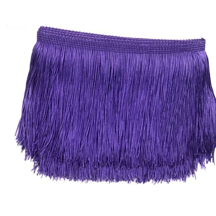 Factory Sale Multi Color in Stock 10CM Polyester Trim Tassel Fringe for Dress Curtains