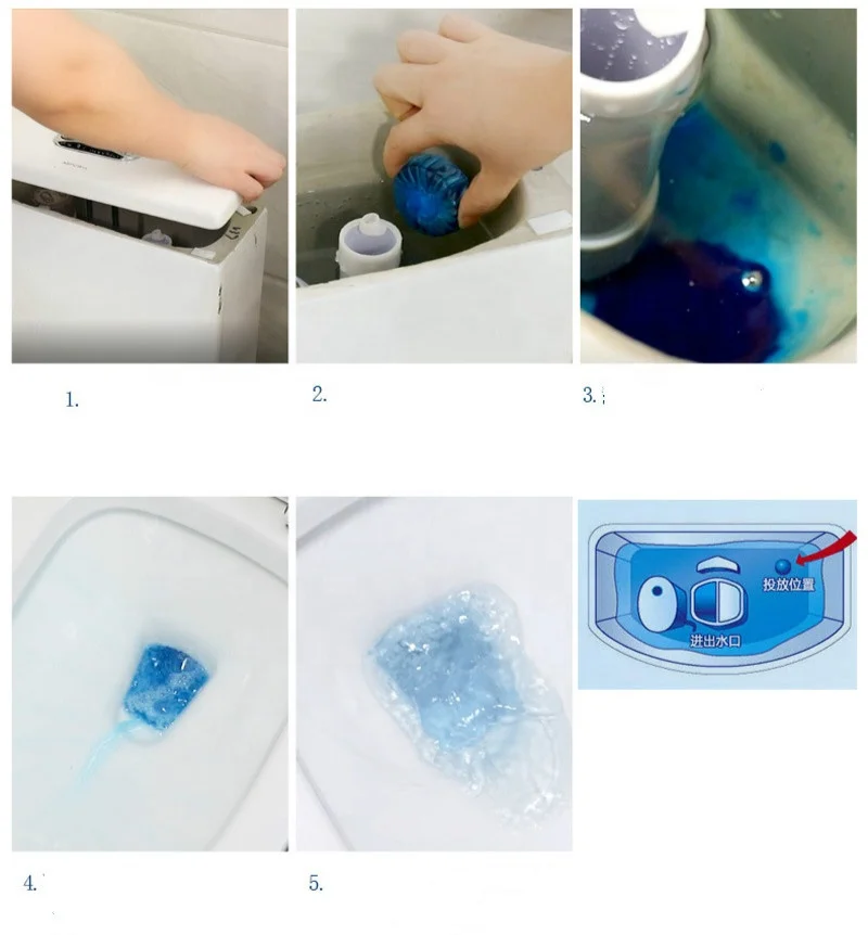 Automatic deodorizer toilet bowl cleaner flush tablets