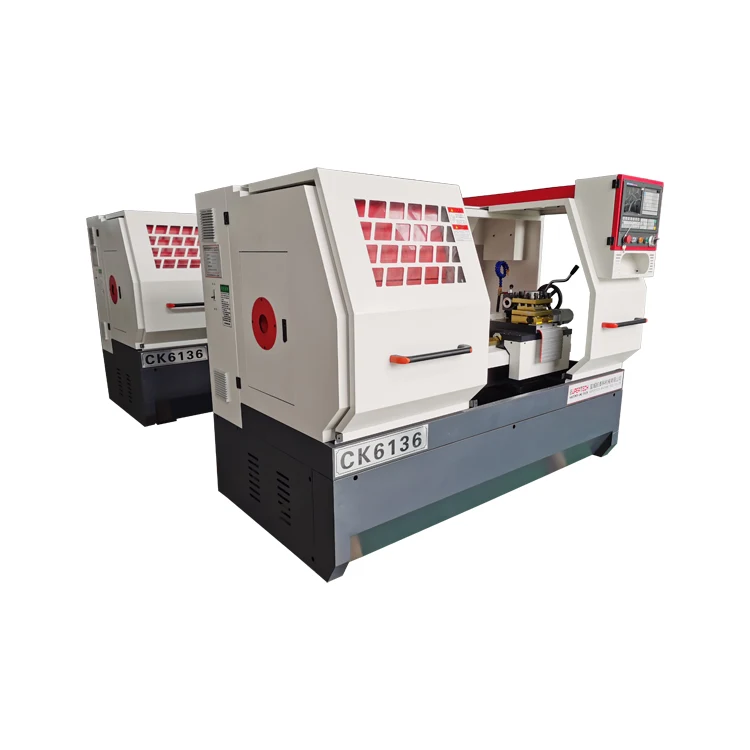 Supertech CK6136  Inclined Bed CNC Lathe China CNC lathe Horizontal Bed CNC Lathe Machine cheap price