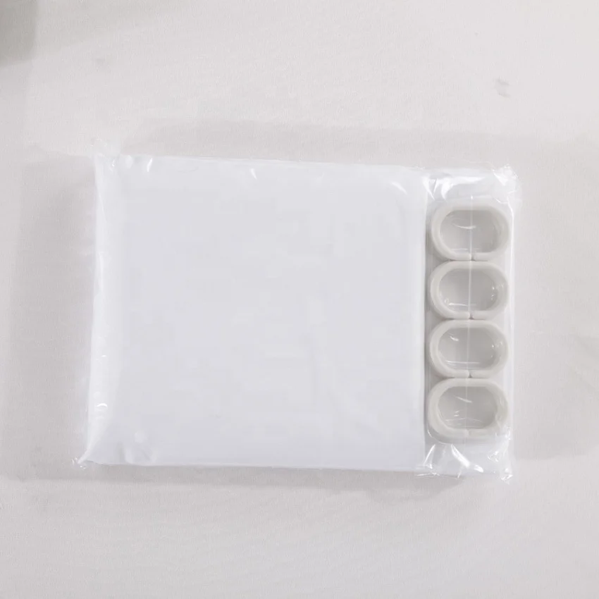 Bindi Factory Price Custom Waterproof Rustproof Mildew Solid Bathroom Shower Curtains for Hotel and Home