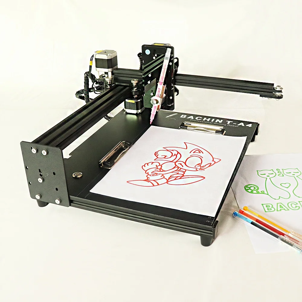 Color Pen Drawing Robot CNC Router Kit 2 Axis Pencil Writing   Machine for Child Learning to Draw and Write T-A4