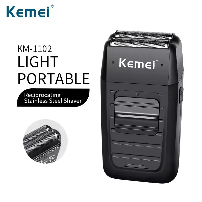 KM Manufacturer Waterproof Cordless USB Rechargeable Electric Hair Trimmer Set Km-1102 Professional Barbers Clippers