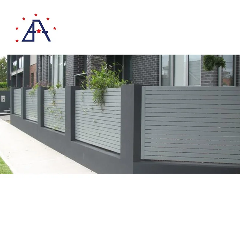 Factory prices customized black aluminum metal fence panel aluminum slat gate modern gates for outdoor garden wall