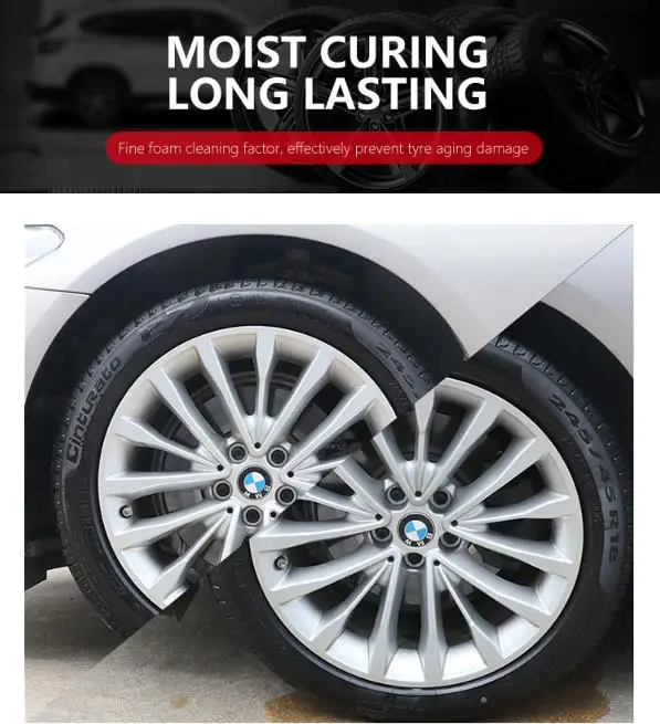 High Gloss Lasting Tire Polish Agent Tyre Glaze Wet Coating Cleaner Wax Polish Tire Shine