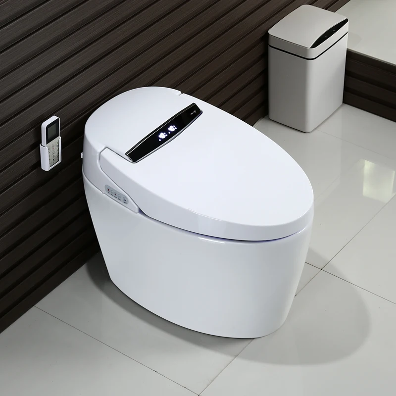 Floor Mounted Wc Automatic One Piece Toilet Bowl Intelligent Ceramic Smart Toilet Commode