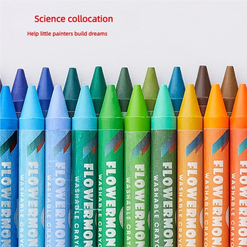 Washable Non-Toxic Eco-Friendly silky Colored crayon painting brush, kindergarten student graffiti enlightenment toy