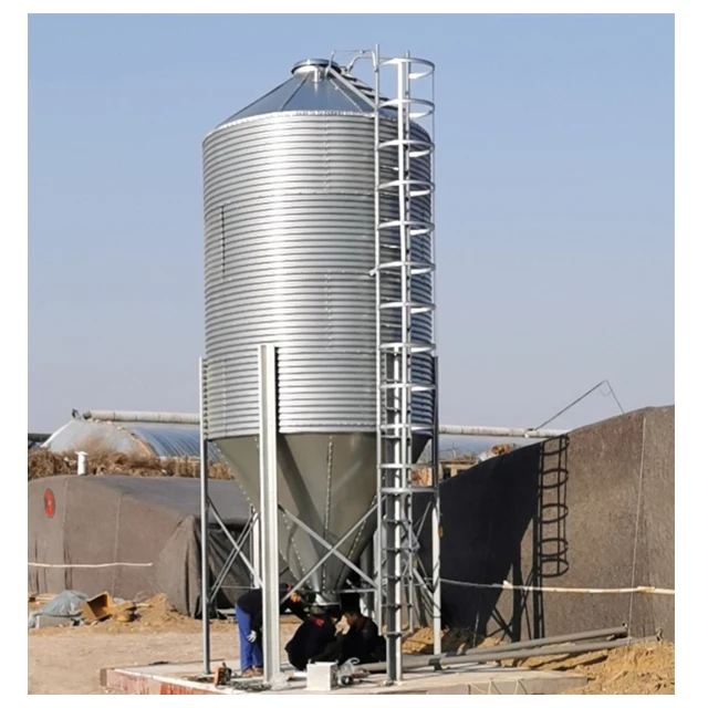 3 Tons -30 Tons Customized Galvanized Feed Storage Silofor Feed Pellet Mill