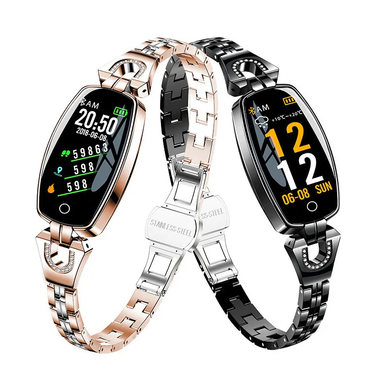 H8 Ladies Fashion Fitness Heart Rate Monitor Watch Smart Bracelet