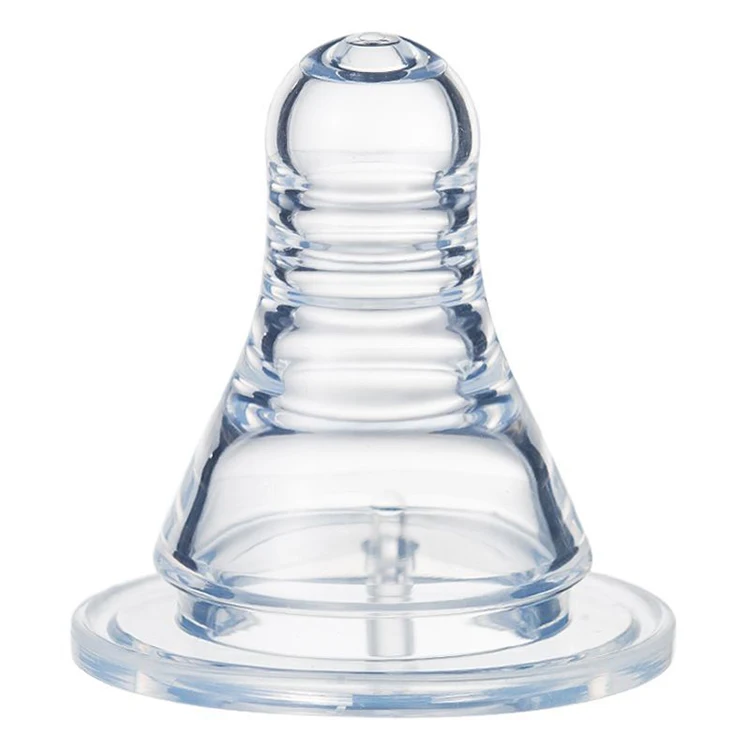 BPA Free Wholesale Transparent Standard Neck Liquid Silicone Baby Bottle Nipple