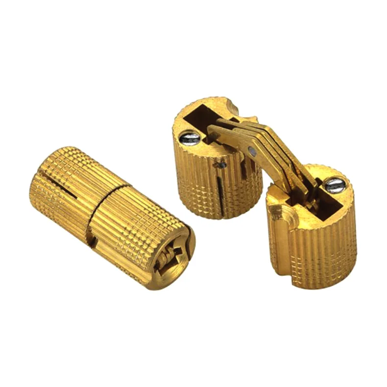 Soruda Wholesale High Quality  M8-M24 Invisible Hinge 180 Degree Barrel Hinge Brass Gift Box Barrel Pin Hinge