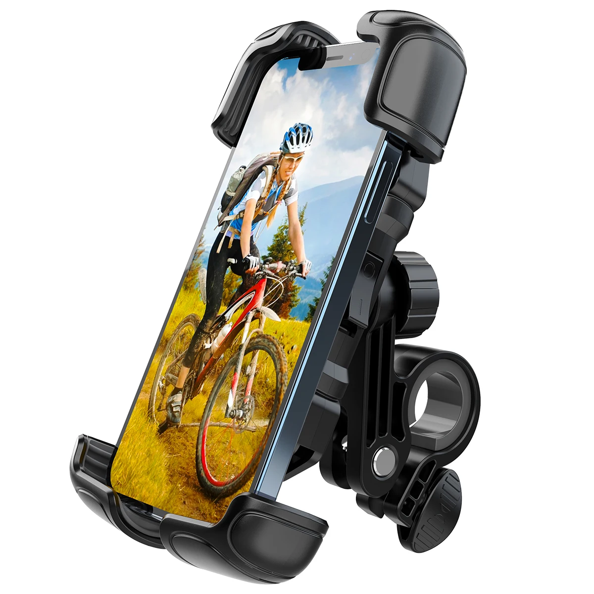 
Licheers Bicycle Bike Phone Holder 360 Rotation Adjustable Anti Shake Full Protection Super Stable Motorcycle Phone Mount 
