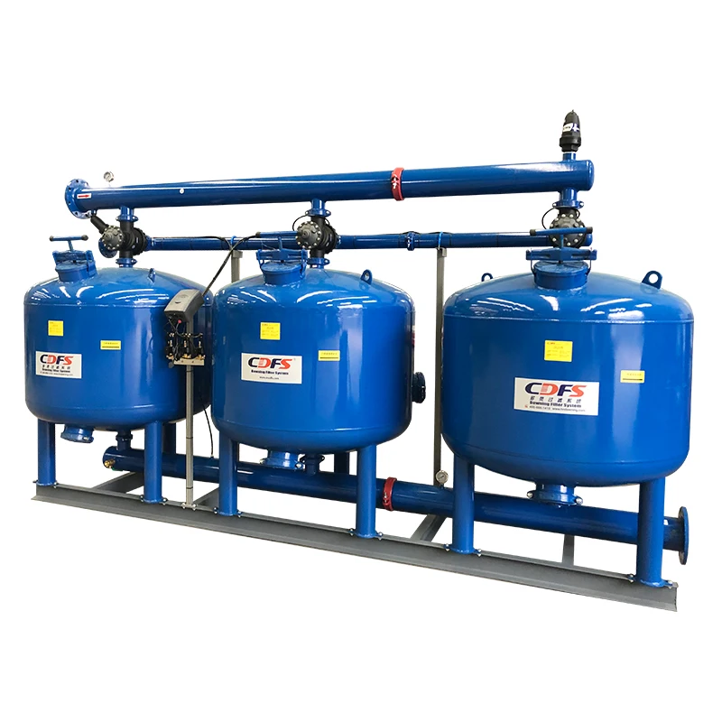 Continuous automatic backwash gravel sand strainer water treatment filters