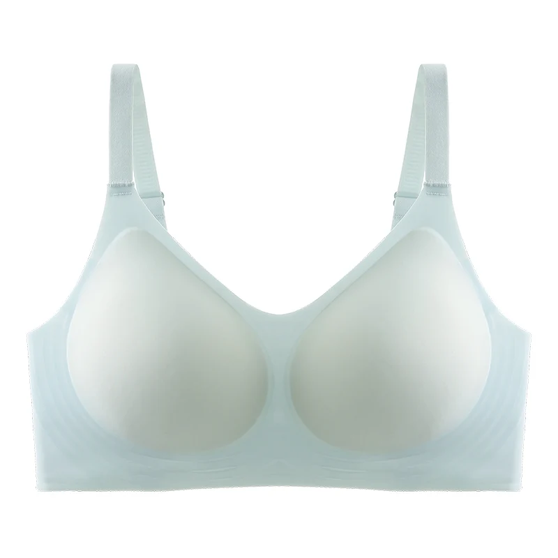 Wholesale Plus Size And Thin Jelly Glue breathe Seamless Underwear For Women Without Steel Ring Bra