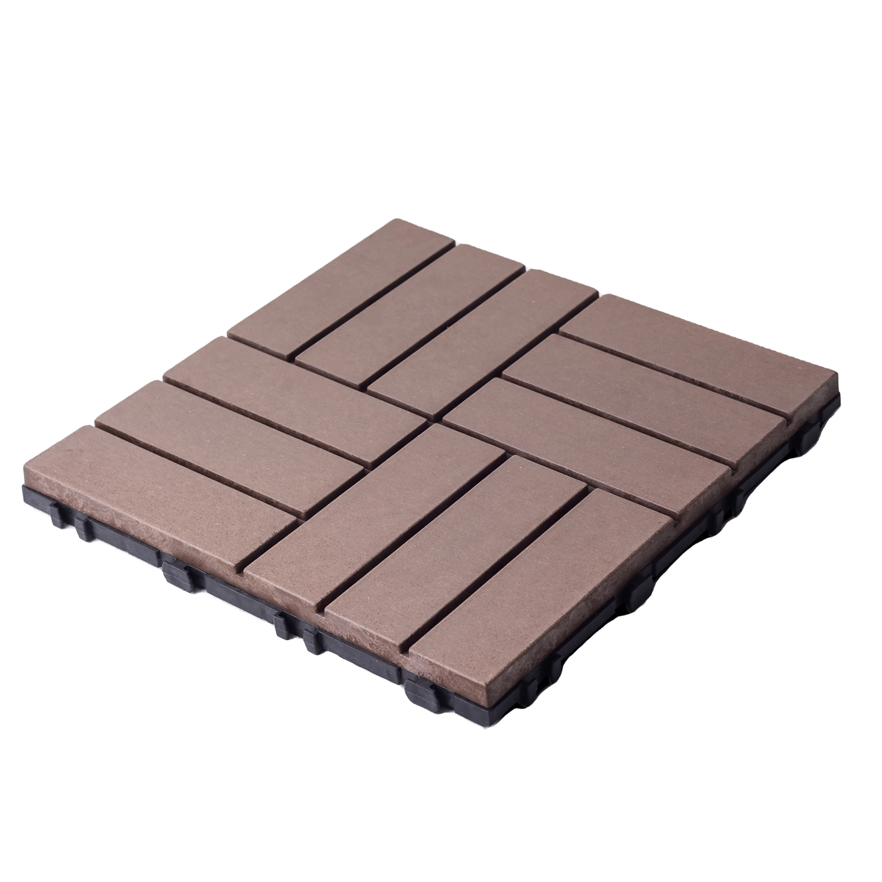 Outdoor WPC Composite Deck Tile for Balcony DIY Decking XF-N002 300*300*25 mm
