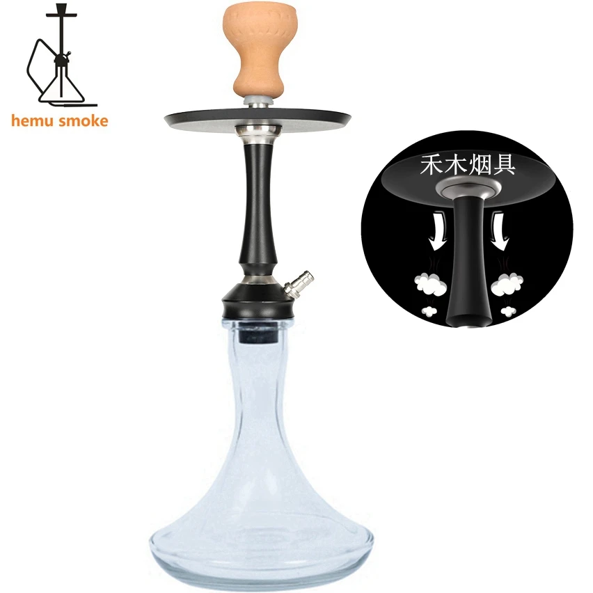 Russian Design Shisha Hookah Wholesale Black Shisha Smoke with Crystal Hookah Vaso