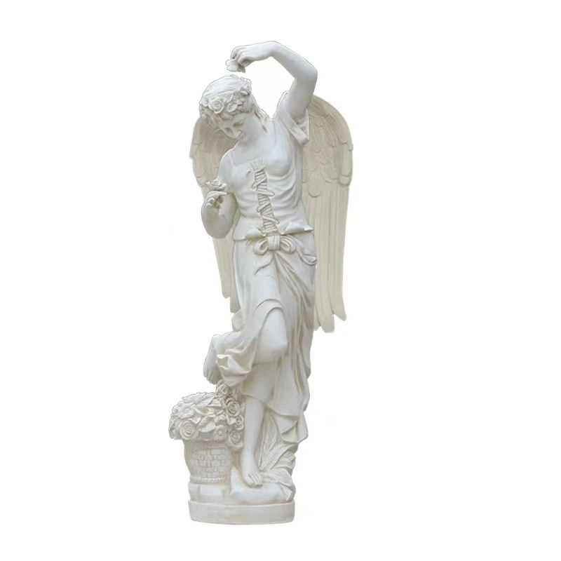 Marble Art girl Statue naked sitting woman white stone statue life size Statue for Sale