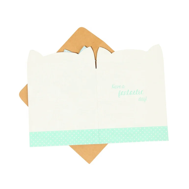 Lovely Fox Wish Happy Birthday Cards, Cute Animal Handmade 3D Greeting Cards For Her