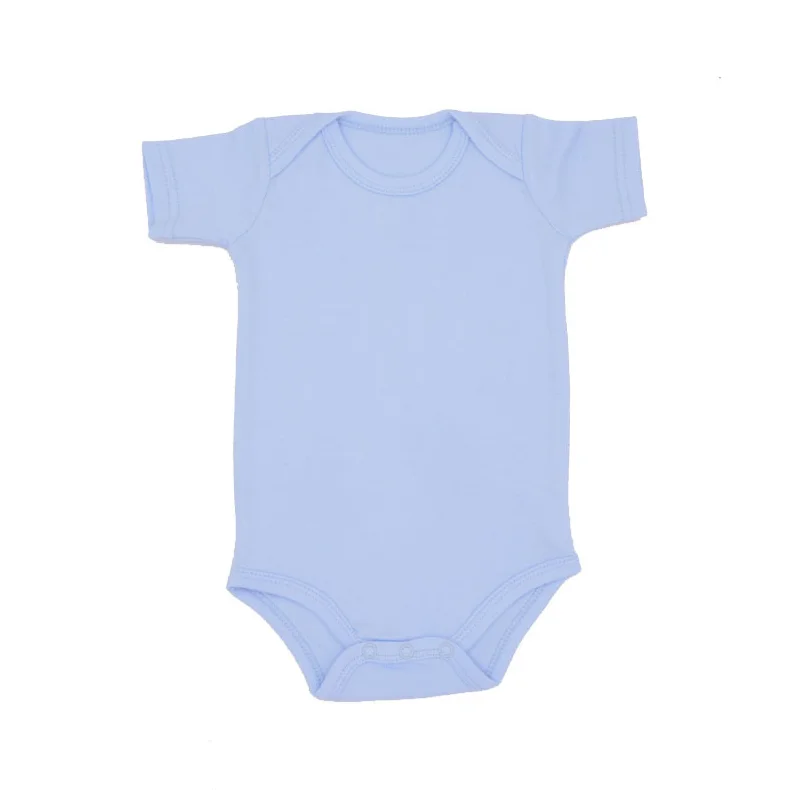 Детские хлопковые однотонные белые комбинезоны с коротким рукавом Onsie для новорожденных сублимационной печатью комплект одежды