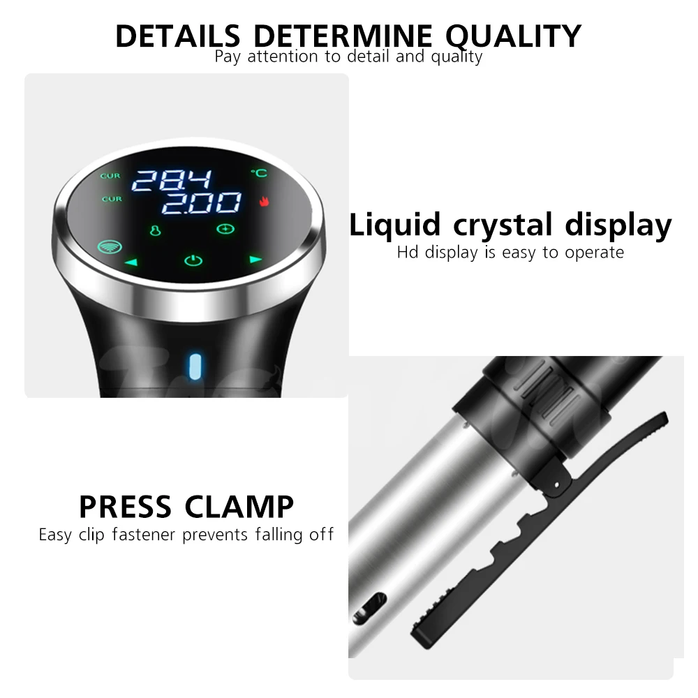 Tuya Wi-Fi нержавеющей пищевой Мультиварка sous палка работать с smartlife светодиодный сенсорный