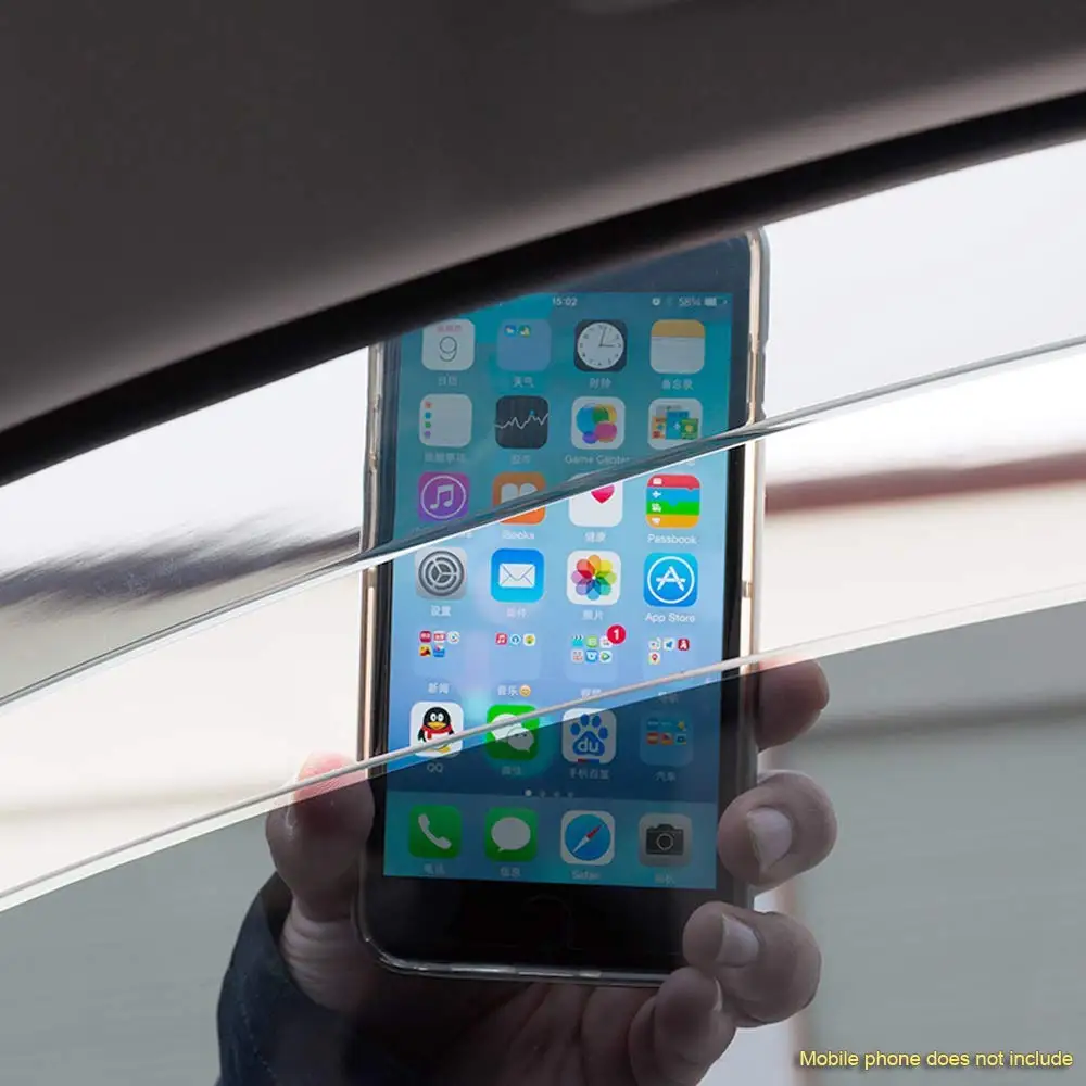 For 2013-2017 Honda Accord Sedan 4 Door  Chrome Trim Smoke Tinted Clip On Window Visor Rain Guard Defector The 9th