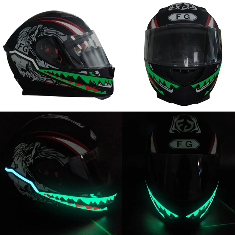 Voiture safety signal warning Shark cool shapes led helmet bar motorcycle riding motorcycle helmets led helmet light strip