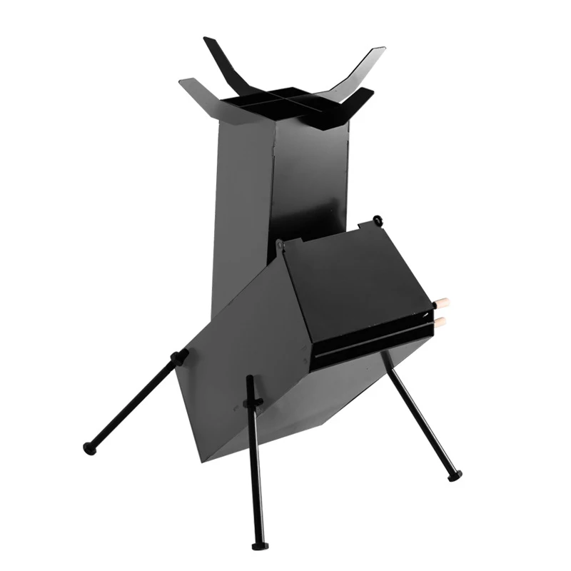 Jetshark Folding Portable Fishing Rocket Stove Outdoor Camping Heating Multifunctional Picnic Firewood Stove