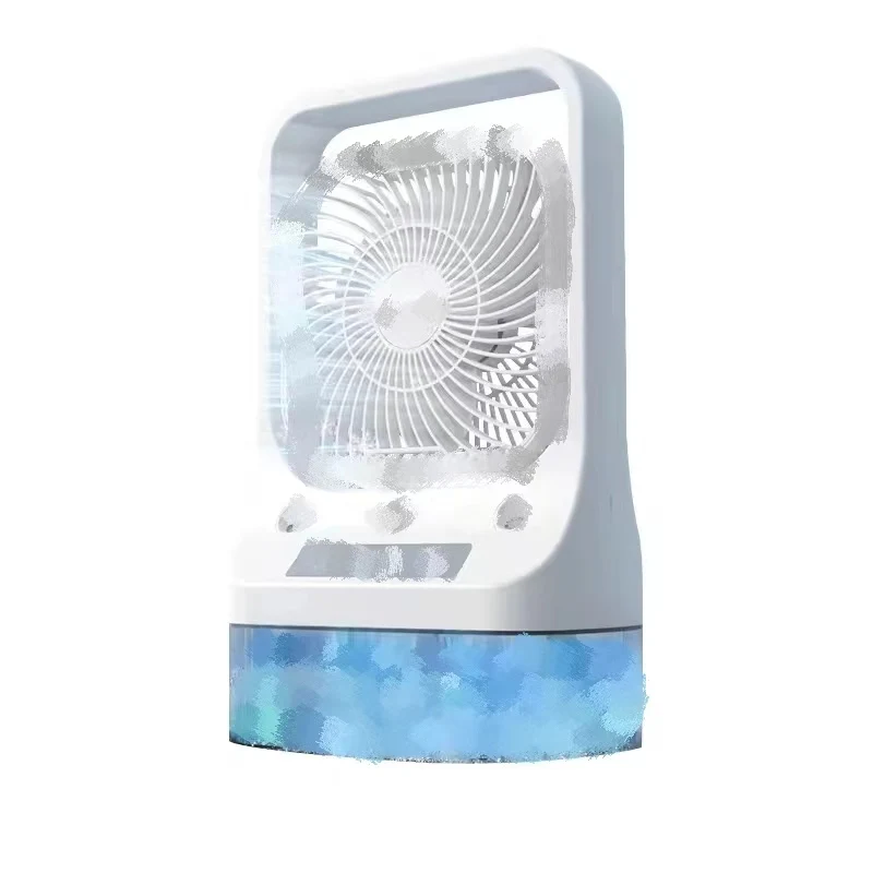 Oscillating Rechargeable Tower Water Spray Cooling Fan Stand Portable Air Conditioner Mist Fan Desktop Mini Air Cooler Fan