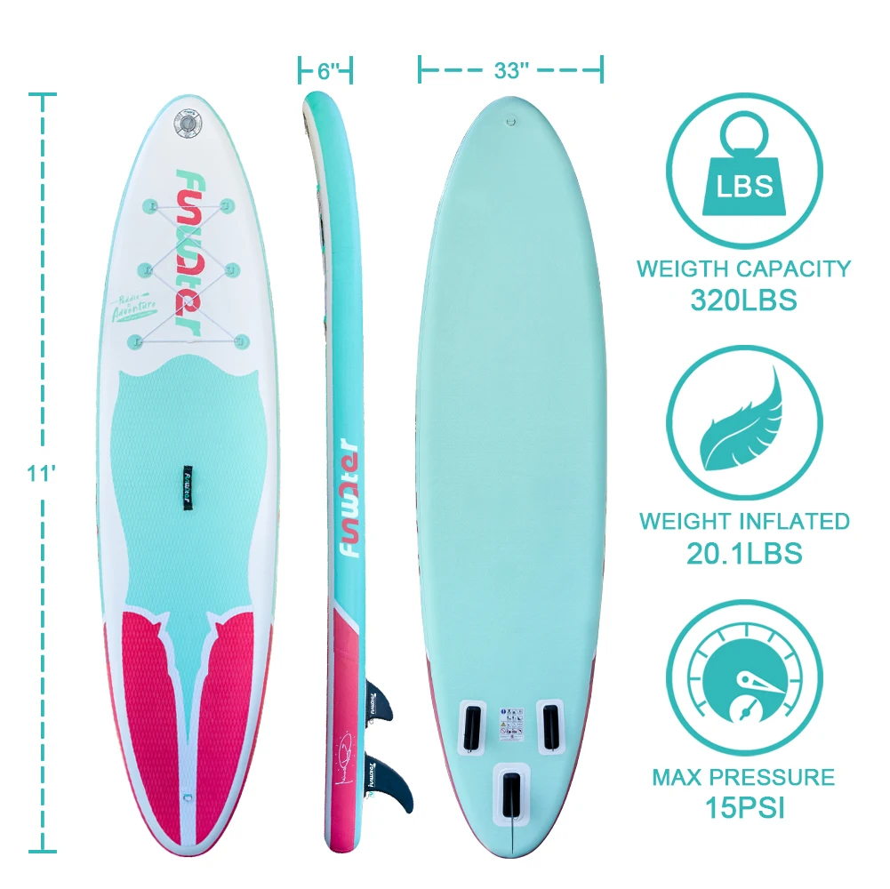  FUNWATER Dropshipping 12ft stand up padle surf standup paddle board inflatable paddleboard sale sup surfboard wakeboard