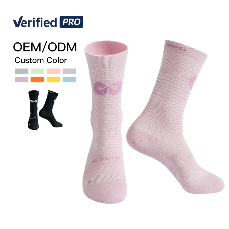 REXCHI XWZ15 Custom Logo Men Crew Cotton Cycling Socks Quickly Dry Bike Sock Men Sports Durable Basketball Athletic Socks